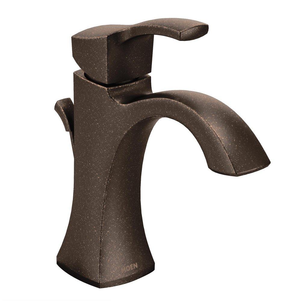 Moen Oil Rubbed Bronze Single Handle Monoblock Bathroom Sink Faucet 