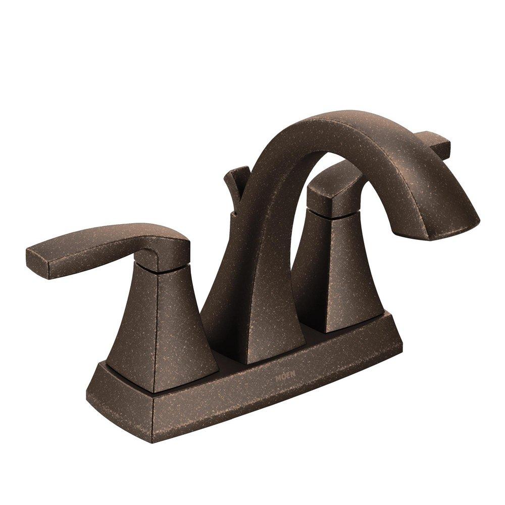 Moen Oil Rubbed Bronze Two Handle Centerset Bathroom Sink Faucet 