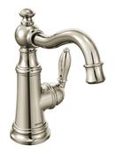 Moen Polished Nickel Single Handle Monoblock Bathroom Sink Faucet Lever Handle 