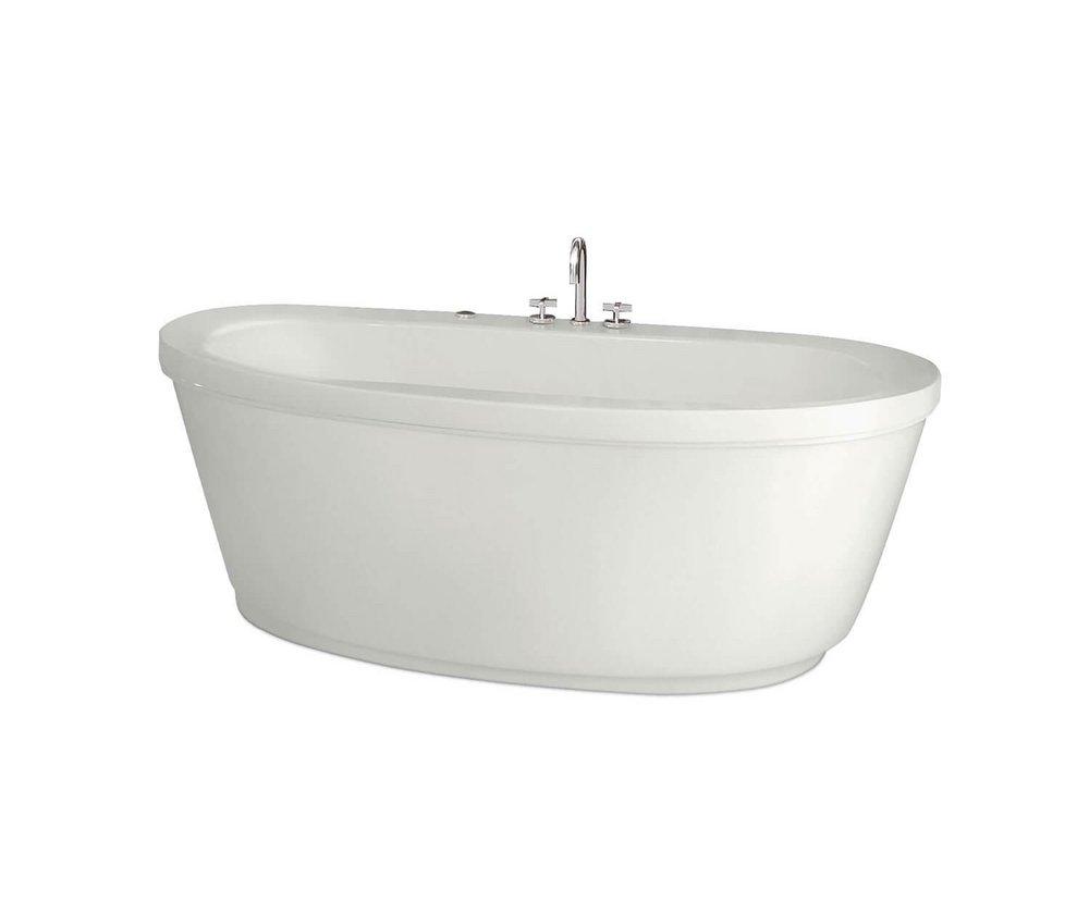 MAAX 66 x 36 in. Soaker Freestanding Bathtub with Center Drain in White