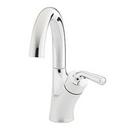 Deckmount Bathroom Sink Faucet with Single Lever Handle in Polished Chrome
