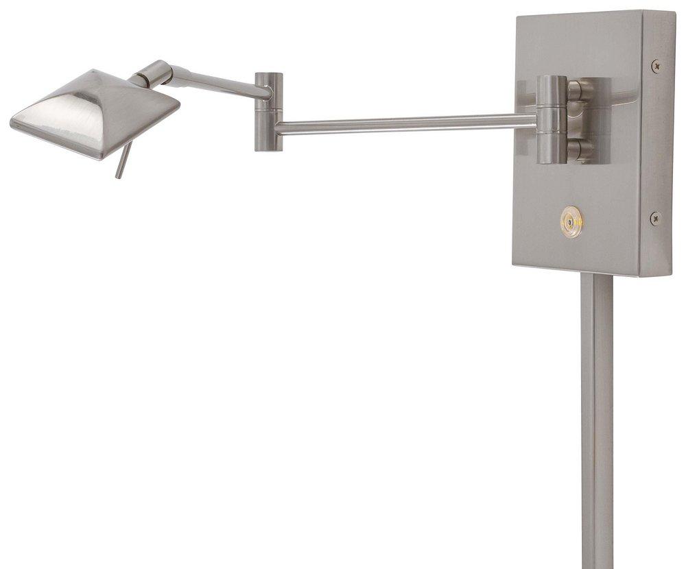 George Kovacs Brushed Nickel 13-3/4 in. 1-Light LED Swing Arm Wall Lamp 