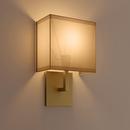 George Kovacs Honey Gold 60W LED Wall Sconce Off White Fabric Shade with White Diffuser 