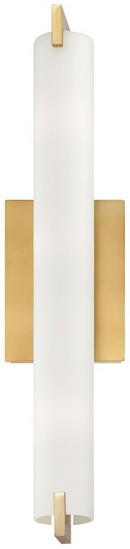 60W 3-Light G9 Double Loop Base Wall Sconce with Etched Opal Glass in Honey Gold