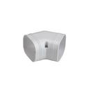 Slimduct&reg; White 2-3/4 in. 45 Degree Flat Elbow Polymer and PVC in White 