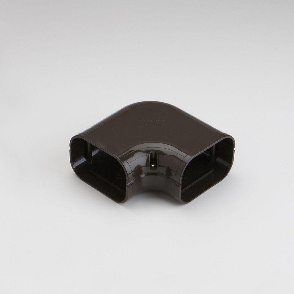 Slimduct&reg; Brown 4 in. OD Flat 90 Degree Elbow in Brown 