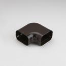Slimduct&reg; Brown 4 in. OD Flat 90 Degree Elbow in Brown 
