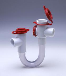 8-1/2 x 14-1/2 in. Condensate Drain Pan Trap Push 3/4 in Plastic