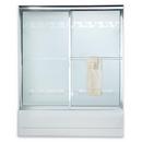 American Standard Oil Rubbed Bronze 58-3/16 x 24-1/4 x 59-1/2 in. Framed Sliding Tub Door with Clear Glass 