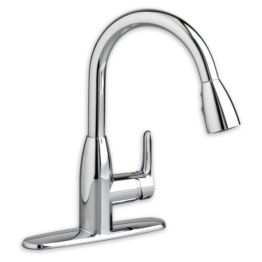 American Standard Polished Chrome Single Handle Pull Down Kitchen Faucet 