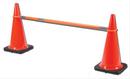 4 in. PVC Retractable Safety Cone Bar Extends from 5 - 8 ft. in Orange