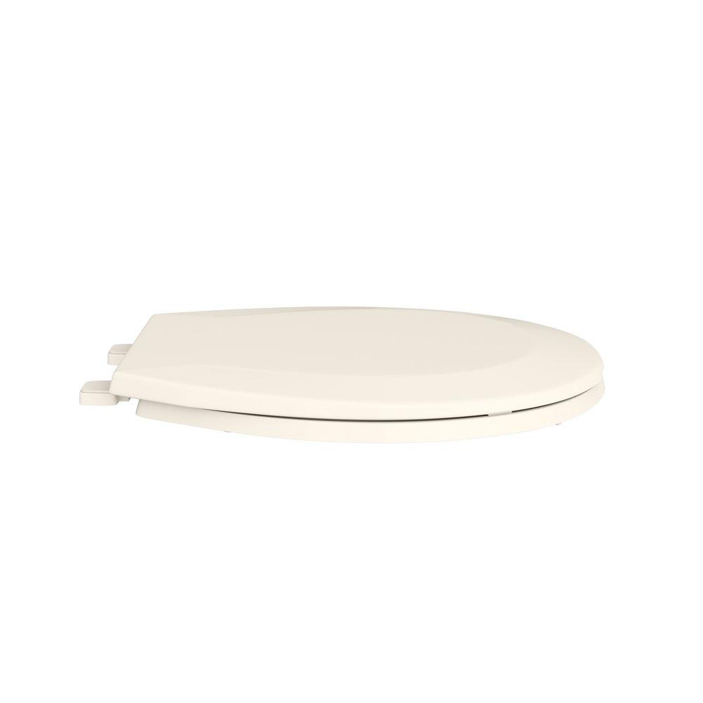 PROFLO&reg; Biscuit Round Closed Front Plastic Toilet Seat with Cover 