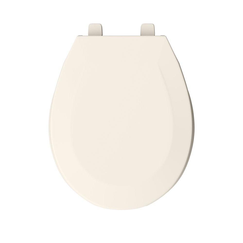 PROFLO&reg; Biscuit Round Closed Front Plastic Toilet Seat with Cover 