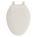 Elongated Closed Front Plastic Toilet Seat with Cover in Biscuit