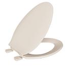 PROFLO&reg; Biscuit Elongated Closed Front Plastic Toilet Seat with Cover 