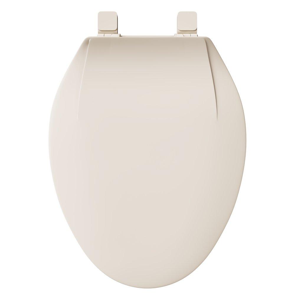 PROFLO&reg; Biscuit Elongated Closed Front Plastic Toilet Seat with Cover 