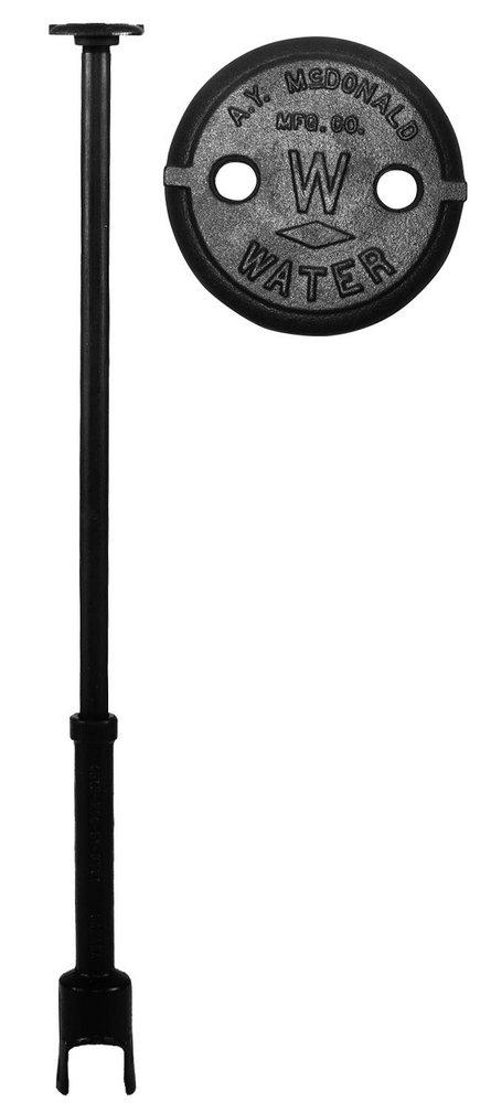 A.Y. McDonald Black Arch Curb Box (Less Rod) 