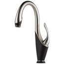 Single Handle Pull Down Kitchen Faucet in Cocoa Bronze/Stainless Steel