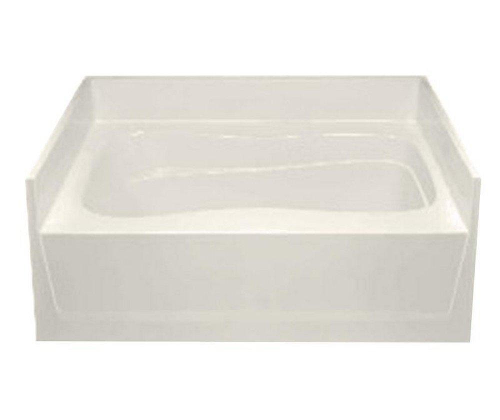 Aquatic Biscuit 60 x 43-1/4 in. Soaker Alcove Bathtub Right Drain 