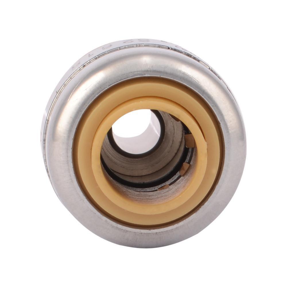 SharkBite® Polished Chrome Push x OD Compression Brass Valve Connector 