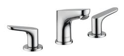 Two Handle Widespread Bathroom Sink Faucet in Polished Chrome