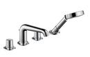 Double Knob Handle Roman Tub Faucet Trim in Polished Chrome