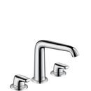 Widespread Double Lever Handle Faucet Tall No Pop-Up in Polished Chrome