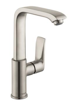 Single Handle Vessel Filler Bathroom Sink Faucet in Brushed Nickel