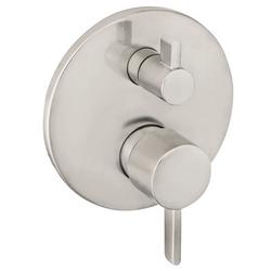 Two Handle Pressure Balancing Valve Trim in Brushed Nickel