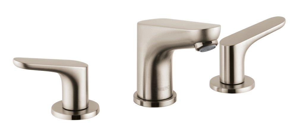Hansgrohe Brushed Nickel Two Handle Widespread Bathroom Sink Faucet 