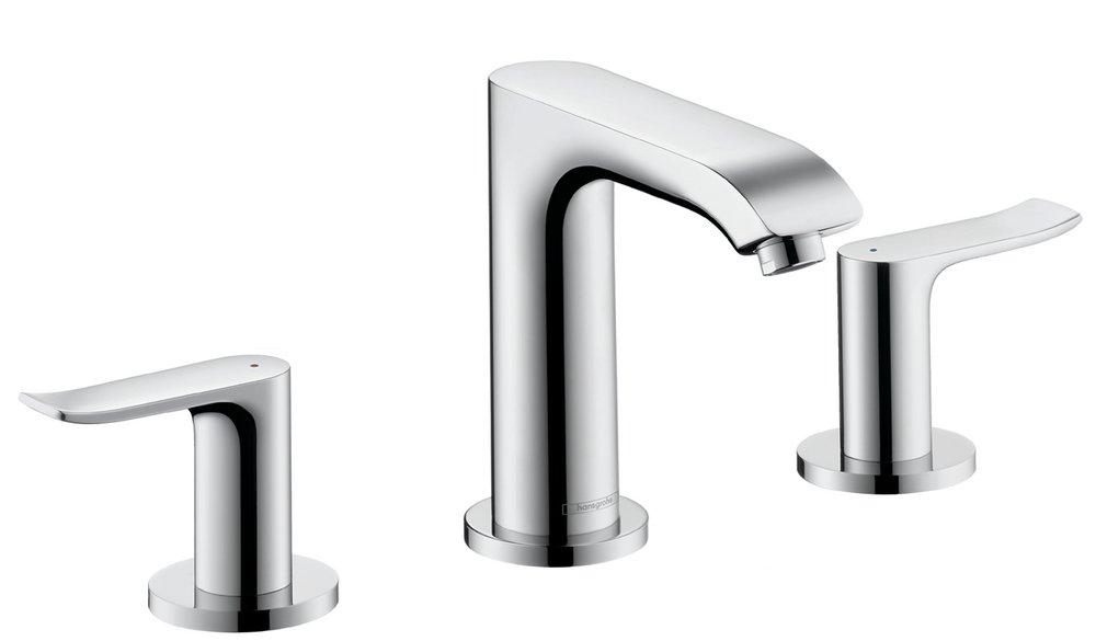 Hansgrohe Polished Chrome Two Handle Widespread Bathroom Sink Faucet 