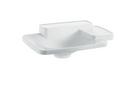 Drop-In Lavatory Sink with Built-In Shelf and Soap Dish in Alpin White