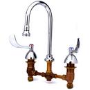 T&S Brass Chrome Plated Two Wristblade Handle Deck Mount Healthcare Faucet 