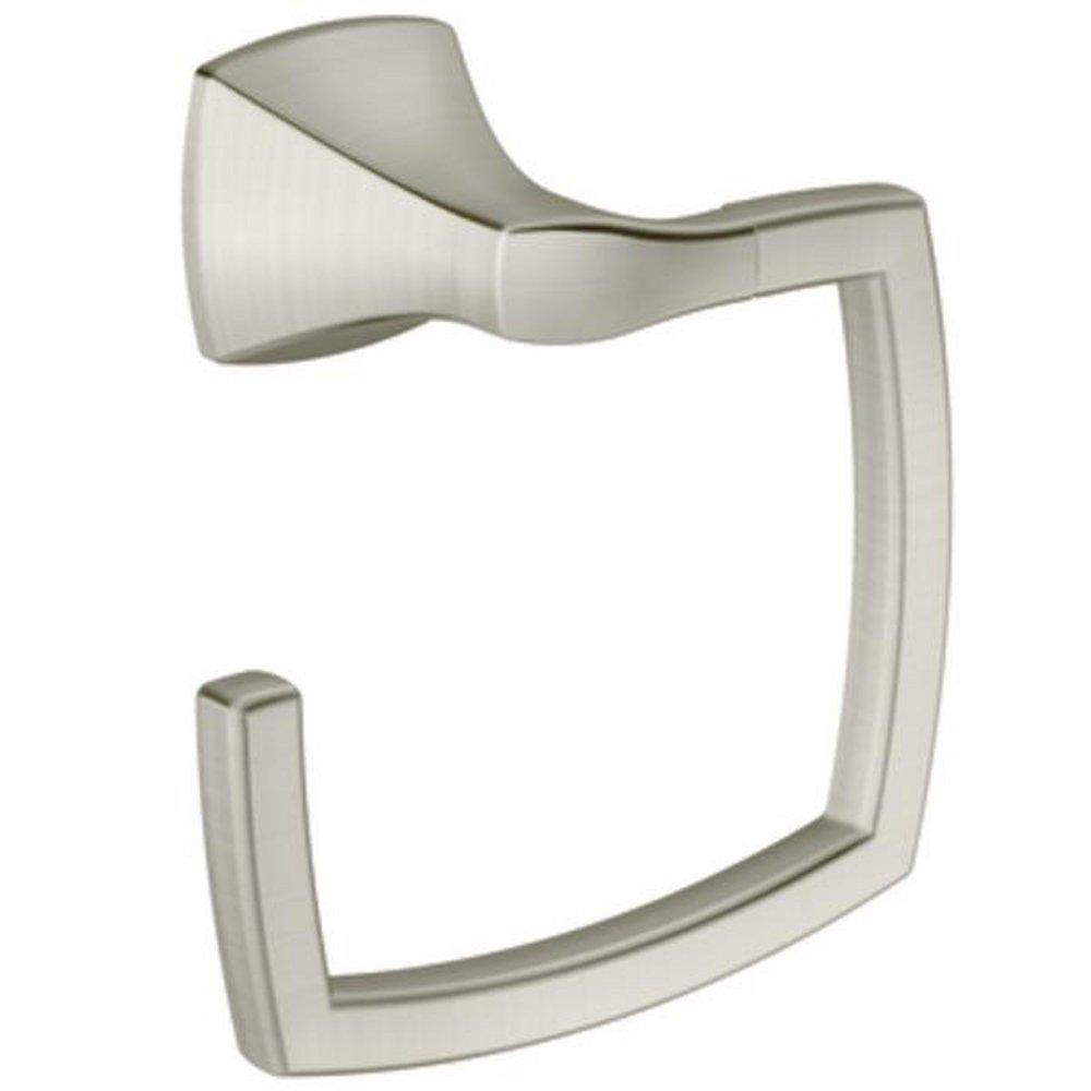 Moen Brushed Nickel Rectangular Open Towel Ring 
