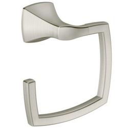 Rectangular Open Towel Ring in Brushed Nickel