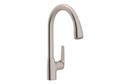 1.8 gpm Single Lever Handle Pull-Down Kitchen Faucet in Satin Nickel