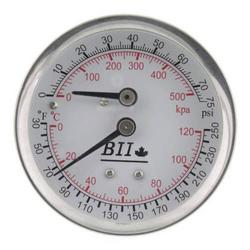 2-4/25 x 1/4 in. MPT 100 psi Steel Pressure Gauge
