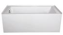 72 x 32 in. Whirlpool Drop-In Bathtub with Left Drain in White