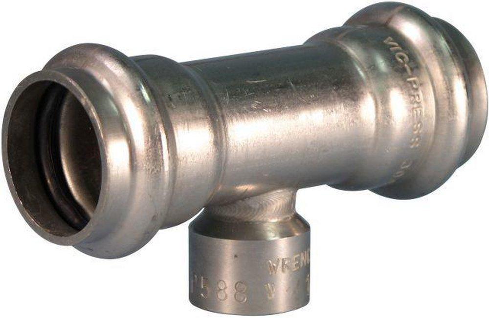 Victaulic Press x Female 304 Stainless Steel Reducing Tee 