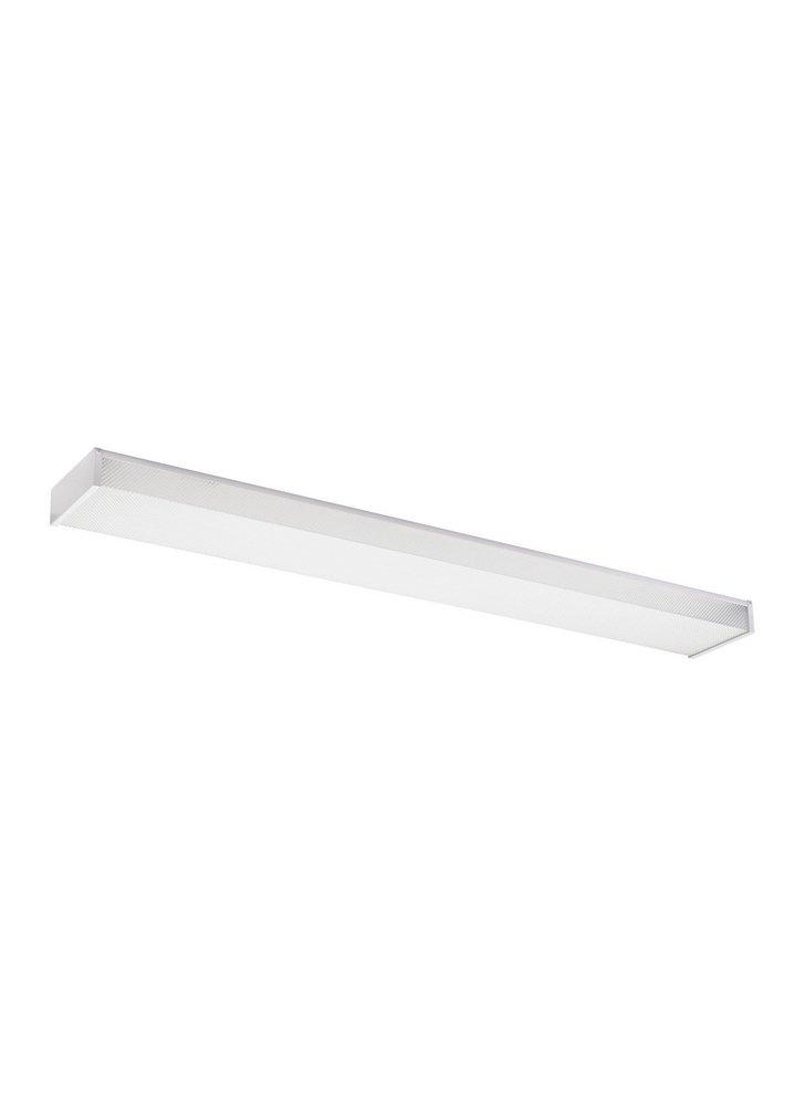 Visual Comfort & Co. Generation Lighting White 64W 2-Light Fluorescent T8 Linear Ceiling Fixture in White 
