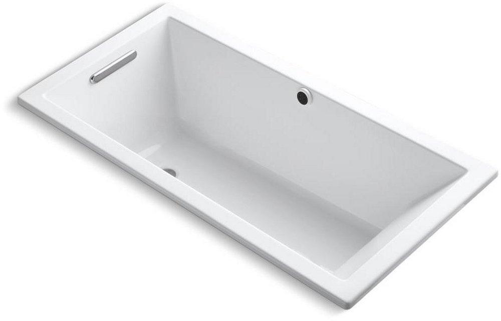 KOHLER White 60 x 30 in. Drop-In Bathtub with End Drain 