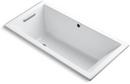 KOHLER White 60 x 30 in. Drop-In Bathtub with End Drain 
