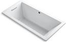 KOHLER White 66 x 32 in. Soaker Drop-In Bathtub with End Drain 
