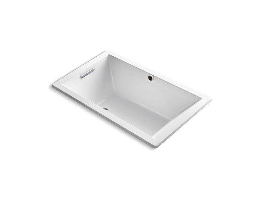 KOHLER White 60 x 36 in. Drop-In Bathtub with End Drain 