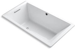 66 x 36 in. Combo Drop-In Bathtub with End Drain in White