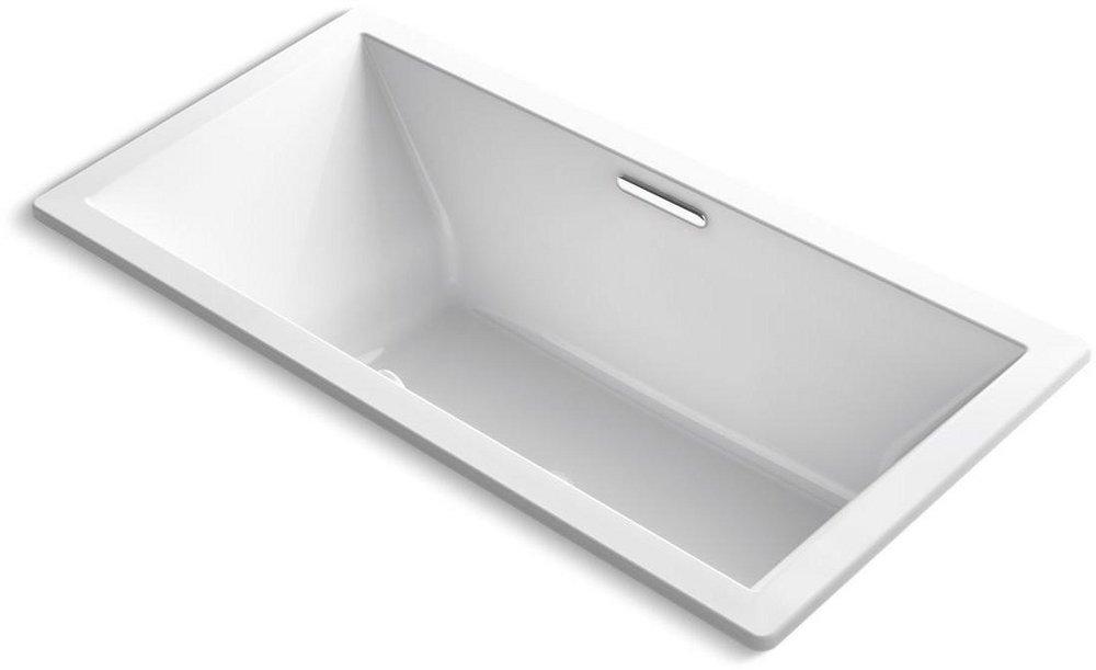 KOHLER White 72 x 36 in. Soaker Drop-In Bathtub with Center Drain 
