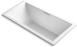 72 x 36 in. Soaker Drop-In Bathtub with Center Drain in White