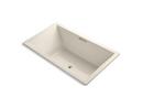 72 x 42 in. Drop-In Bathtub with Center Drain in Almond