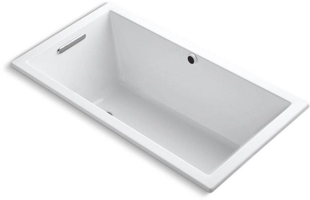 KOHLER White 60 x 32 in. Drop-In Bathtub with End Drain 