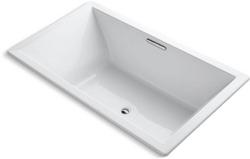 72 x 42 in. Combo Drop-In Bathtub with Center Drain in White